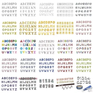 Multiple Options Pendant Charms DIY 8mm Slide Letters 8mm Slide Numbers Rhinestone Painting Color Alphabet Slide Charms