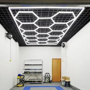 Multipurpose Led Honeycomb Light Garage Hexagon Led Lamp Led Garage Light With 8 Adjustable Panels Hexagon
