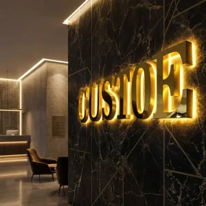 NO MOQ Custom logo Led Sign Metal Advertising Backlit LED Letters Neon Sign for Business Outdoor Advertising Wall Sign