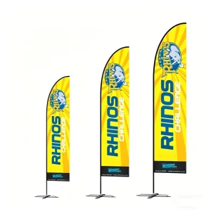 Nabori Full Color Water Filled Beach Flag with Aluminum Spike Base Fiberglass Flagpole Beach Flag