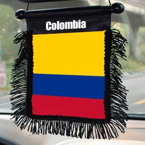 National Flag Flying Pennant Sporty Car Backview Mirror Hanging Flag Polyester Acrylic Digital Printed
