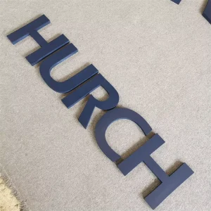 Navy Blue Plastic Letters 3D Big Letters Sign Indoor Decoration Cutting PVC Board Wall Logo