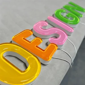 Neon Lights Custom Illuminated Letter Sign Acrylic Advertising Business Sign 3D Channel Metal Wall Logo Sign