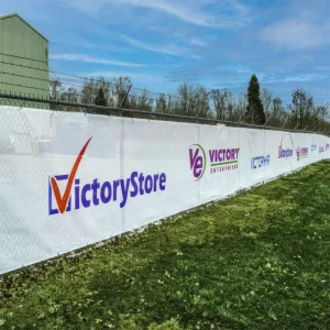 Netted Cloth Banner Printing Fence Hanging Banner Polyester Mesh Banner for Advertising Promotion