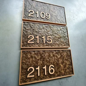 New Arrival Customised Door Plate House Number Sign Custom Metal Address Plaques Door Plate Door Numbers for Home Company