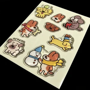 New Design DIY Epoxy Decorative Sticker Sheet Custom Crystal Drop Stickers Printing Epoxy Resin 3D Stickers