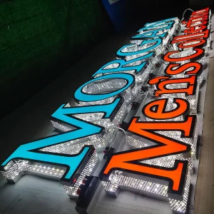 New Design Font Sign Letter 3D Waterproof Hole Punch Aluminum Channel Letter Sign Outdoor Advertising Signboard Lighting Letter