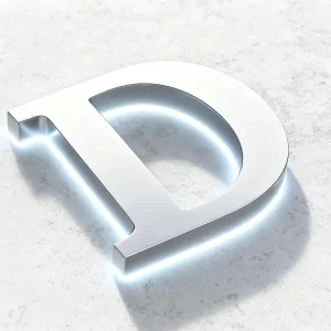 New Design Golden Metal Alphabet Light up Letter With Backlit