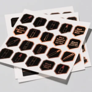 New Design Multiple Icons Per Page Custom Sticker Sheets with Protective Varnish for Electronics and Gadget Decor