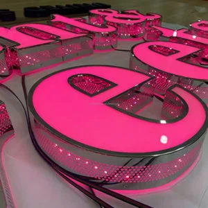 New Design Waterproof LED Letter Sign Illuminated Punching Holes Channel Letter Illuminated LED Lighting