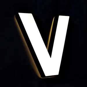 New Fashion 3D Lighting Mini Acrylic Letters Sign PVC Illuminated Channel Letter LED Sign Office and Retail Shop