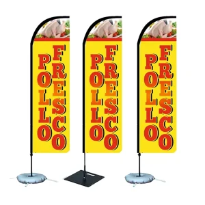 New Popular Feather Flags Custom Banner Stand with Digital Printing for Outdoor Advertising in Garden and Roadside