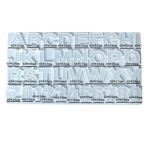 New Products Crystal Drop Glue 26 English Digital Letter Mold High Mirror Silicone Cake Mold Circle Shape