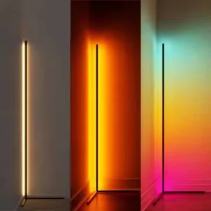 New Smart Control RGB Corner Floor Lamp for Bedroom Indoor LED Light for Hotel Ambiences and Celebrity Live Streaming