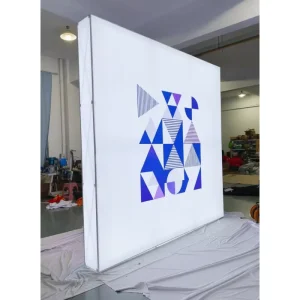New Style Custom Rectangle Pop Banner Tradeshow Exhibition Booth Display Tension Fabric Backdrop SEG LED Light Box Durable