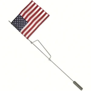 New Waterproof Portable Durable Tip up Flag Winter Ice Fishing Tackle Rod Metal Pole