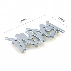 Nickel Metal Letters Logo Design for Bags and Hats