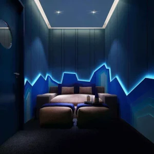 Night Sky With Star Designs Fiber Optic Lights Decorative Printed Stretch Ceilings Film for Bed Room Ceiling Decor