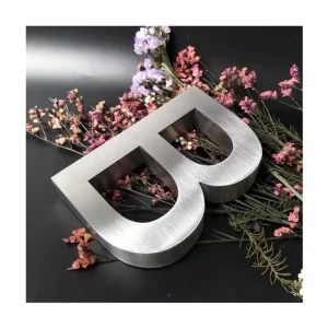 Non Lit Golden Stainless Steel Channel Letter Sign Gold 3D Metal Name Customization Metal Sign