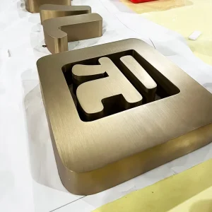 Non Luminous Stainless Steel Three-dimensional Hollow Letters 3D Advertising Logo Customization