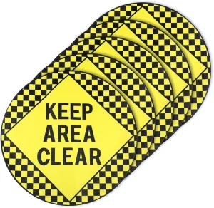 Non Slip Wear Resistant Vinyl Floor Poster Custom Content and Size Keep Area Clear Alert Warning Sticker for Retail Store Buffet