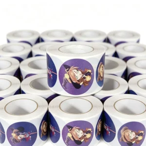 Novelty Halloween Witch Stickers Purple Galaxy Theme Adhesive Labels for Party Favors and Gift Wrapping