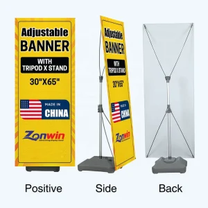 ODM Custom Grey Modern Attractive Outdoor Water Base Collapsible X Stand Advertising Trade Show Retractable Banner