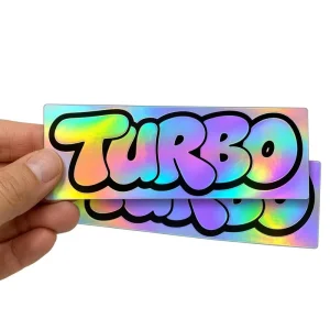 ODM OEM Graffiti Racing Holographic UV Stickers Waterproof Rectangle Vinyl Stickers for Promotional Gifts
