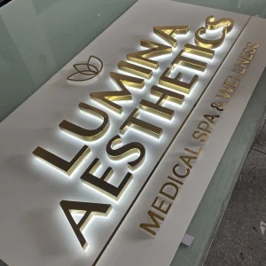 OEM 3D Metal Letter Backlit Illuminated Sign Outdoor 3d Design Light Sign for Business