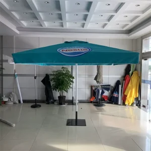 OEM Big Square Outdoor Parasol Garden Umbrella with Company Logo for Promotion