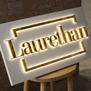 OEM Custom 3D LED Illuminated Sign For Business Logo Metal Acrylic Letters For Outdoor Store Advertising & Reception Signs