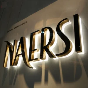 OEM Custom Font Outdoor Advertising LED 3D Metal Signs Logo Backlit Business Sign With White Pink Red Light Effects