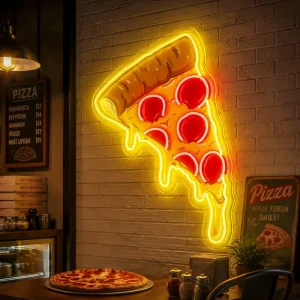 OEM Custom LED Neon Sign Pizza Logo Acrylic Neon Light Sign for Pizzeria Bar Restaurant Wall Decor Dropshipping