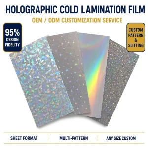 OEM Custom Pattern Cold Laminating Film A3 A4 Sheet 80mic Waterproof For Photo Album Hardcover Book Digital Print