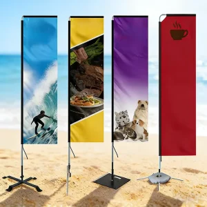 OEM Factory Direct Teardrop Pennant Flag Durable Waterproof Polyester Custom Private Label Rugged Outdoor Events