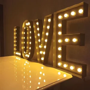 OEM Giant Marquee Letters 4ft Large Light up Bulb Signs Love Sign Outdoor Advertising Display Box