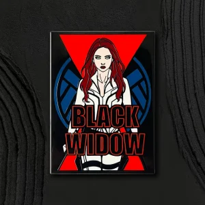 OEM Manufacturer Custom Red Hair Female Hero Enamel Lapel Pin Metal Pin Badge Comic Inspired Poster Design