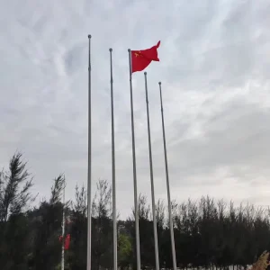 OEM & ODM Giant Stainless Steel Flagpole Manufacturer 360 Degree Rotating Conical Stainless Steel Electric Motorized Flagpole