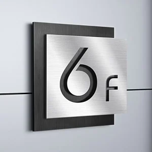 OEM ODM Matte Stainless Steel Floor Wall mounted Directory Signage Durable Metal for Residential Event Venue Hotel Amenities