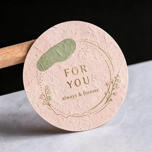 OEM ODM Strong Kraft Paper Die Cut Sticker Waterproof Lable for Spice Jar Cap