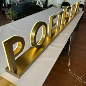 OEM/ODM for Office Showroom Aluminum LED Backlit Signage Metal Business Sign Free Design Advertising Decoration IP65