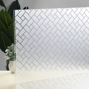 ORON DECO Frosted Sticker Waterproof Privacy Protection Window Glass Film for Bathroom Office Hotel Window Glass Film