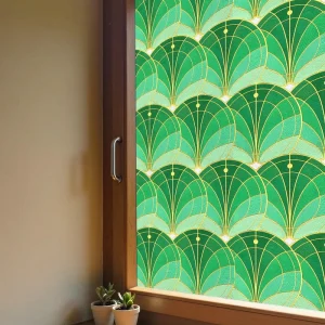 Ocean Scale Frosted Window Film Static Cling No Glue Glass Sticker Privacy Decorative Film