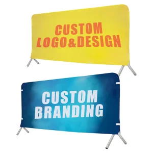 Oem Advertising Polyester Mesh Banner Event Crowd Control Crowd Control Barricade Banner Covers