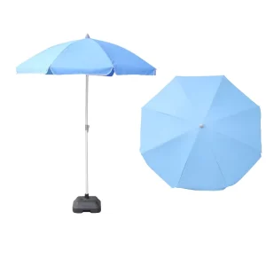 Oem Pattern Printed 2m High Quality Aluminum Waterproof Portable Outdoor Sunshade Parasol Promotional Hotel Beach Umbrella Logo