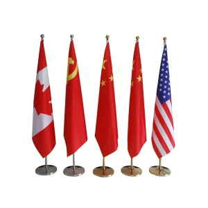 Office Decoration Flagpole Indoor Advanced Telescopic Flag Pole For Conference