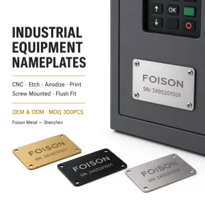 Office Nameplates Embossed Metal Data Nameplates Custom Furniture Logo Nameplates
