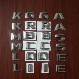 Old Style Letters Car Stickers and Letter Car Badges and Letter Car Emblem
