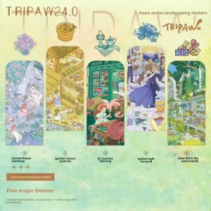 One Pack of Scenery Stickers Huan Series Large Scale High Difficulty 3D Miniature Scene DIY Stickers