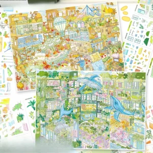 One Pack of Stickers Therapeutic Mini scene Stickers 3D Pop up Stickers DIY Stress relief Stickers